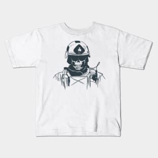 Special Army Skull Face Military Veteran Soldier Kids T-Shirt